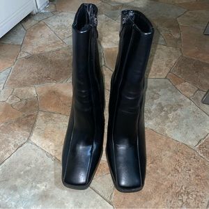 Nasty gal square toe black boots